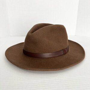 Pendleton Brown Wool Fedora with Leather Band